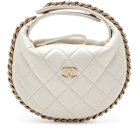 chanel pearl round bag|Chanel small quilted bag.